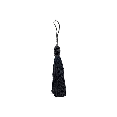 Tassel de seda preto