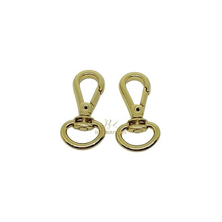 Mosquetão dourado 13mm (o par)