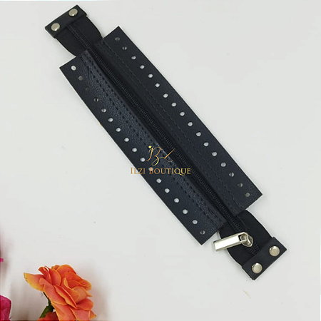Fecho zíper niquel - preto - 20 cm