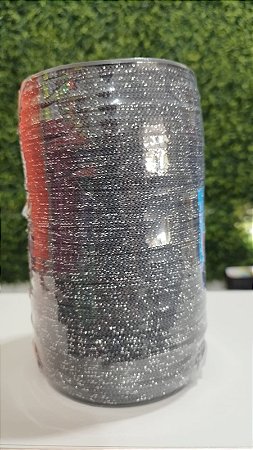 Fio Sublimis cor 8224 c/ lurex prata - 100% poliéster - 4mm