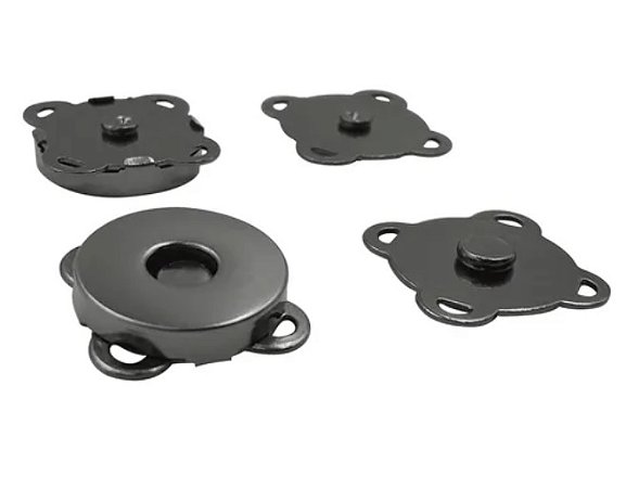 Botão imantado grafite 18 mm - para costura