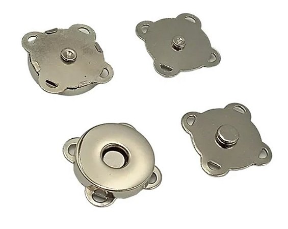 Botão imantado níquel 18 mm - para costura