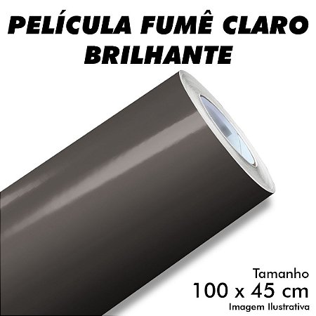 Película Adesiva Fumê Claro Brilhante para Lanterna 100x45cm