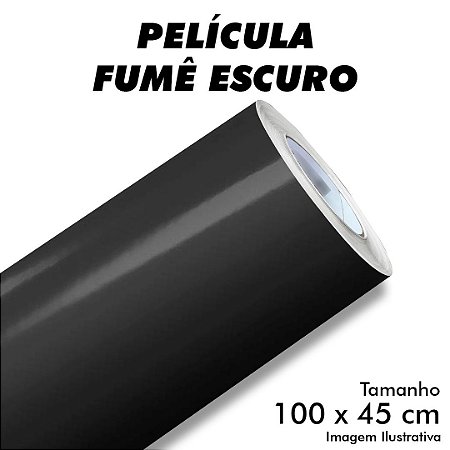 Película Adesiva Fumê Escuro para Lanterna 100x45cm