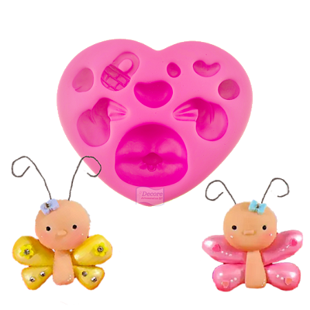 Forma de Silicone - Borboletas Borboletinhas