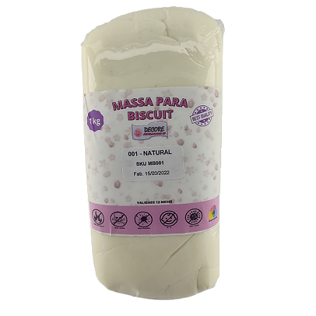 Massa de Biscuit - Natural - 1kg