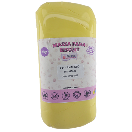 Massa de Biscuit - Amarelo - 1kg