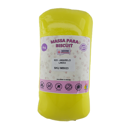 Massa de Biscuit - Amarelo Limão - 1kg