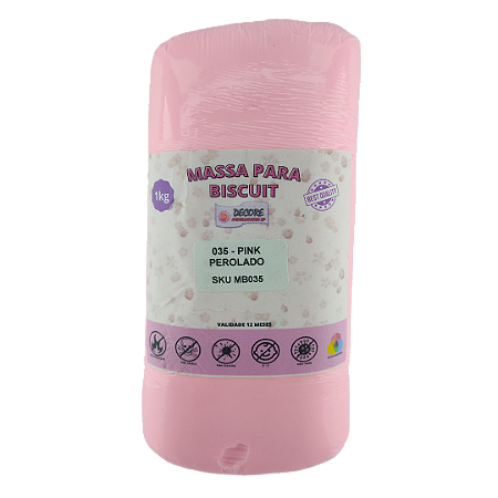 Massa de Biscuit - Pink Perolado - 1kg