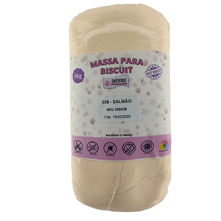 Massa de Biscuit - Salmão - 1kg