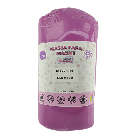 Massa de Biscuit - Vinho - 1kg