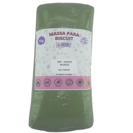 Massa de Biscuit - Verde Musgo - 1kg