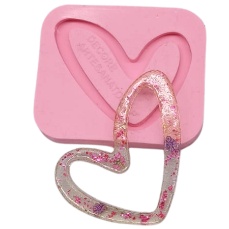Forma de Silicone - Contorno Coração Torcido