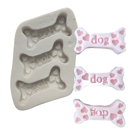 Forma de Silicone - Pingente Ossinho 3 cav