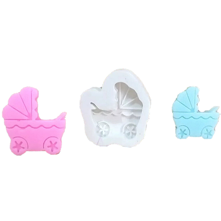 Forma de Silicone - Carrinho Bebe 1 cav