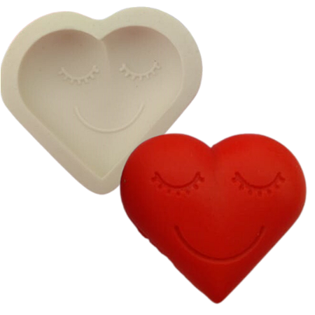 Forma de Silicone - Coração Chuva Amor