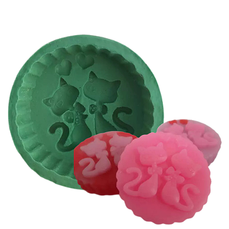 Forma de Silicone - Gatinho Gato Redondo