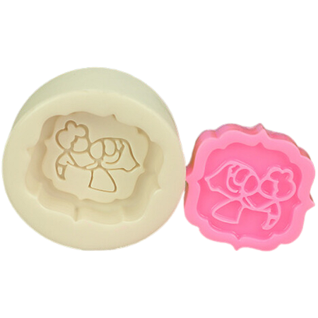 Forma de Silicone - Casal Noivos