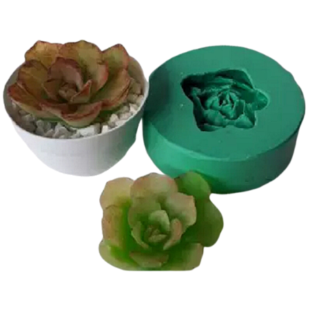 Forma de Silicone - Mini Suculenta Rosa do Hawai