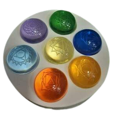 Forma de Silicone - Chakras Meia Esfera 7 Cav