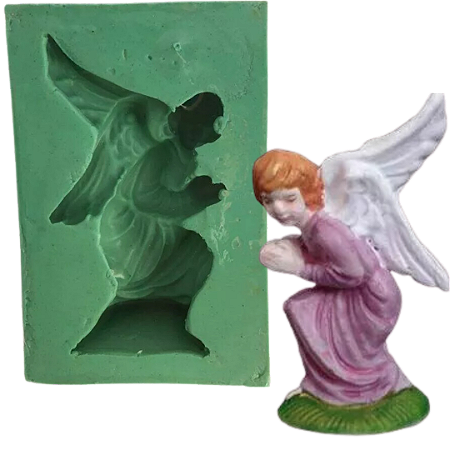 Forma de Silicone - Anjo P com base