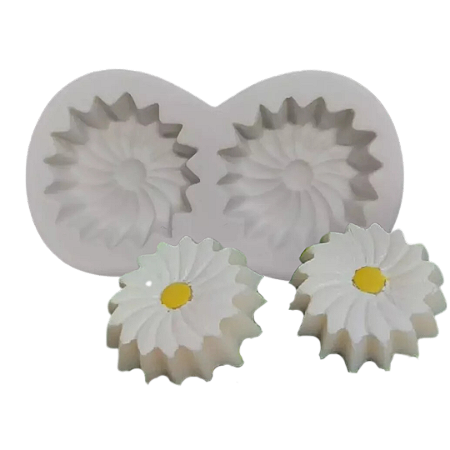 Forma de Silicone - Margaridas mod 2 2 cav