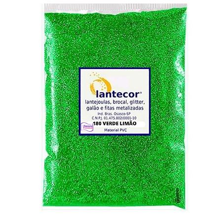 Glitter PVC - 180 VERDE LIMÃO - 500g