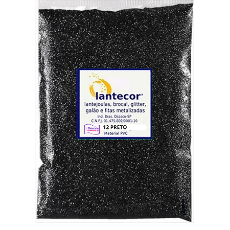 Glitter PVC - 12 PRETO - 100g