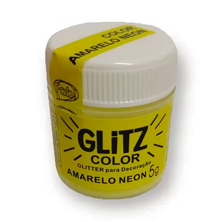 Glitter Comestível - Amarelo Neon 5g