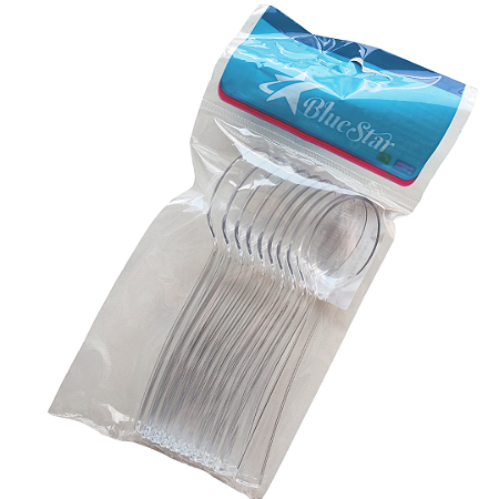 Kit Colher Transparente 13 Cm - 10 Pc