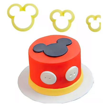 Cortador Ratinho P c/3 Pçs (Mickey)