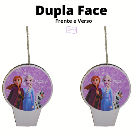Vela Dupla Face Frozen - Redonda
