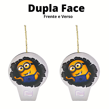 Vela Dupla Face Minion - Redonda