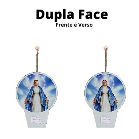 Vela Dupla Face Nossa Senhora Graças - Redonda