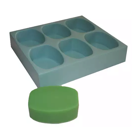 Forma de Silicone - Semi Oval 6 cav