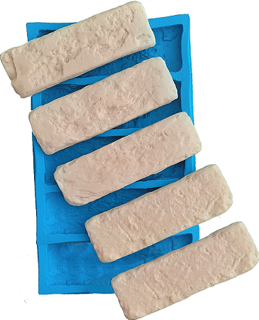 Forma Silicone Mod 65 - Tijolinho Rustico 19x6 - 5 cav