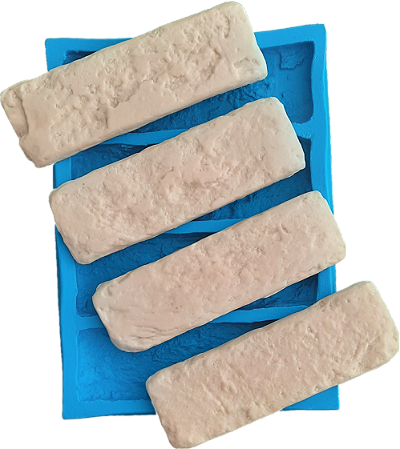 Forma Silicone Mod 65 - Tijolinho Rustico 19x6 - 4 cav