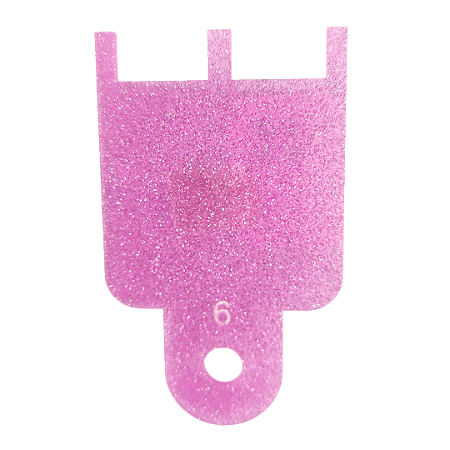 Mini Espátula Acrilico 10x6cm Modelo 6 - Rosa Shine