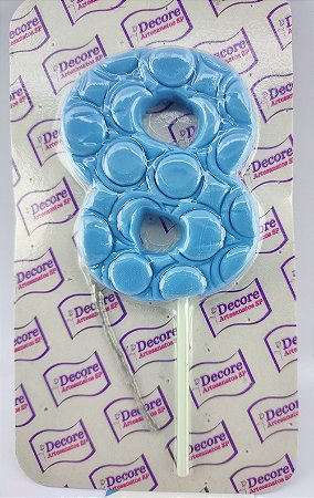 Vela de Biscuit nº 8 - Azul