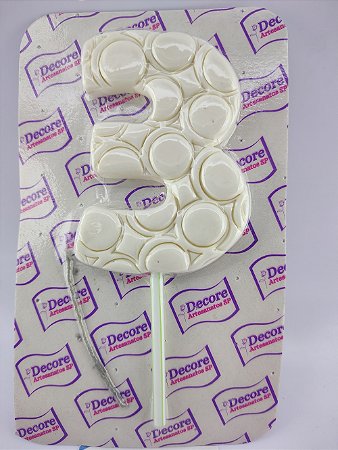 Vela de Biscuit nº 3 - Branco