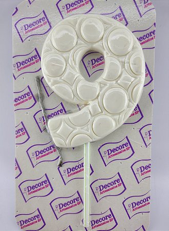 Vela de Biscuit nº 9 - Branco