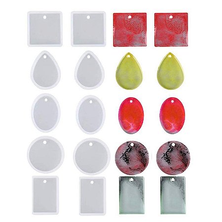 Forma de Silicone - Pingente Formas 10 cav