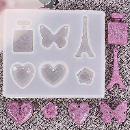 Forma de Silicone - Pingente Torre Perfume 6 cav