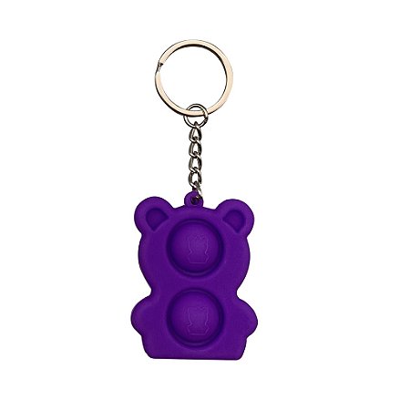 Pop It Chaveiro Urso - Roxo