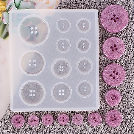Forma de Silicone - Botões 11 cav