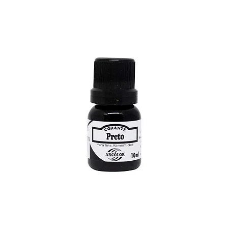 Corante Líquido 10ml - Preto
