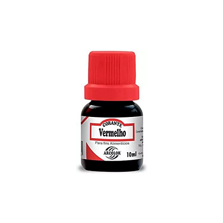 Corante Líquido 10ml - Vermelho