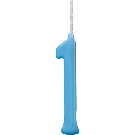 Vela Parabens Azul Numero 1
