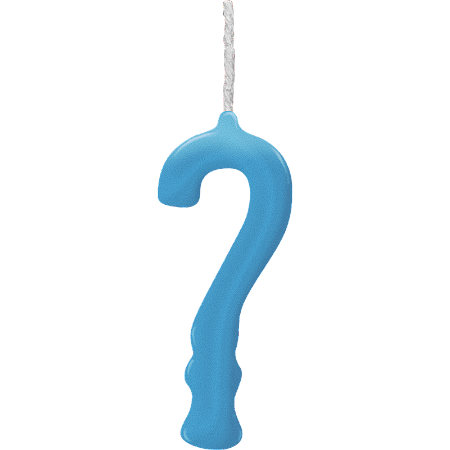 Vela Parabens Azul Interrogacao ?
