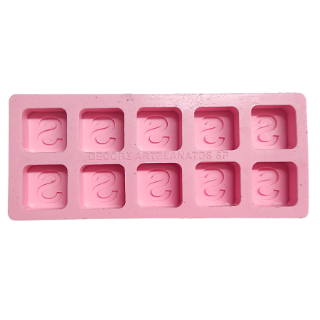 Forma de Silicone - Cubo Letra S - 10 cav